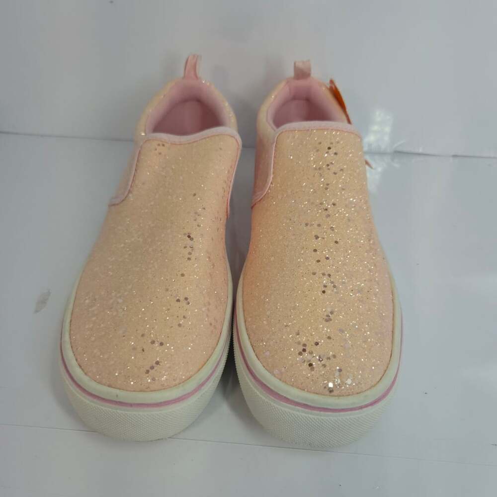 Wonder Nation Slip-On Sneakers Size 6 Pink Glitter